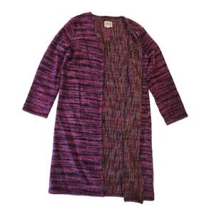 Cozy Whimsy Fairy Open Cardigan Jacket Purple Fuzzy Size Medium Chico's Size 1